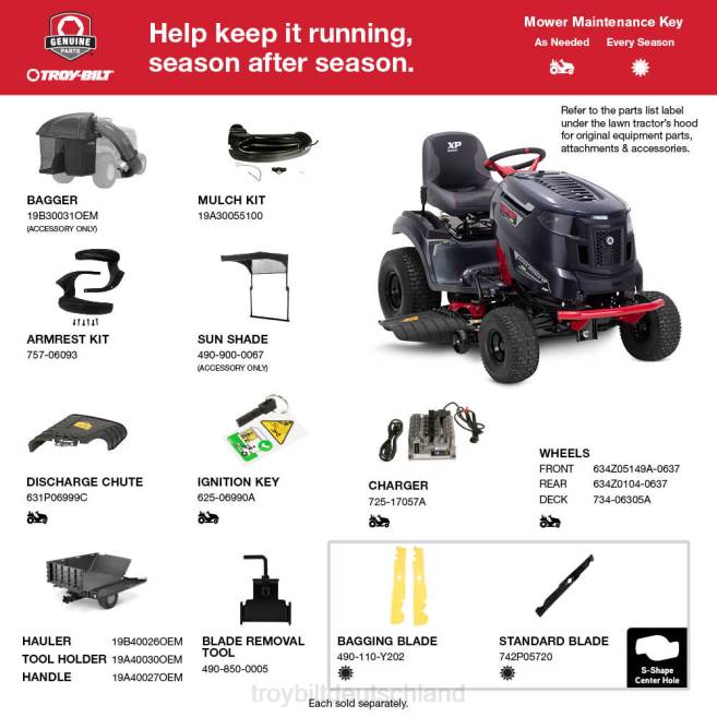 Rasenmäher | ZRTR2 Akkubetriebener Aufsitzmäher Super Bronco 42e XP Troy-Bilt